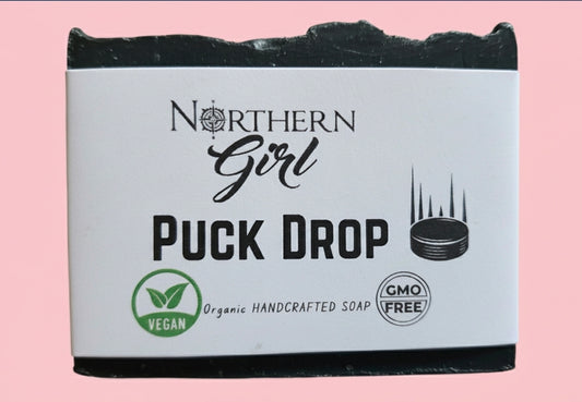 Puck Drop (activated charcoal UNSCENTED) Soap